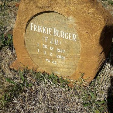 BURGER F.J.H. 1947-2001