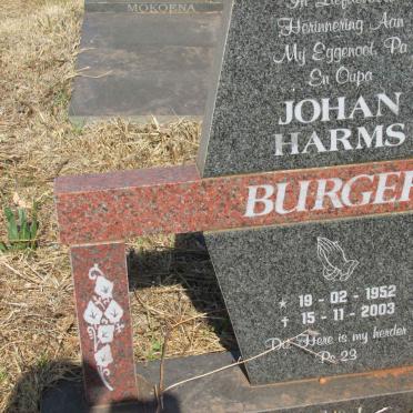 BURGER Johan Harms 1952-2003