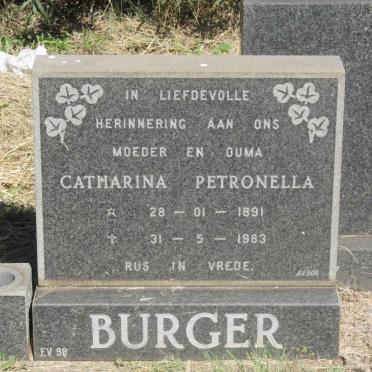 BURGER Catharina Petronella 1891-1983