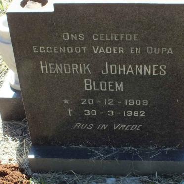 BLOEM Hendrik Johannes 1909-1982