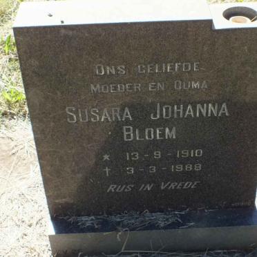 BLOEM Susara Johanna 1910-1988