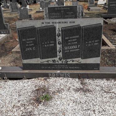 BREWIS Jan C. 1915-2000 &amp; Susanna P. CRAUCAMP 1917-1985