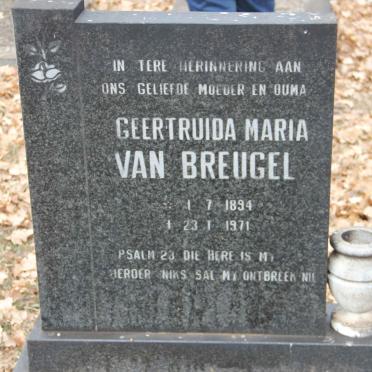 BREUGEL Geertruida Maria, van 1894-1971