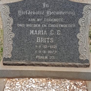 BRITS Maria C.G. 1921-1977