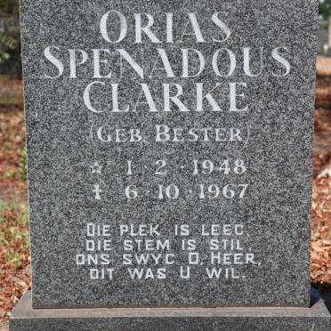 CLARKE Orias Spenadous nee BESTER 1948-1967