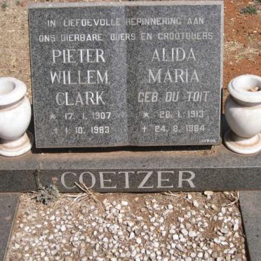 COETZER Pieter Willem Clark 1907-1983 &amp; Alida Maria DU TOIT 1913-1984