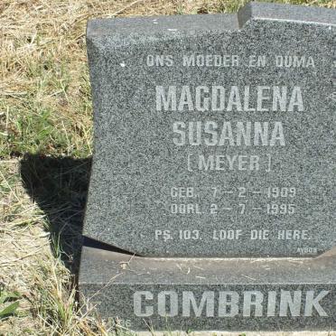 COMBRINK Magdalena Susanna nee MEYER 1909-1995
