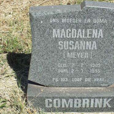 COMBRINK Magdalena Susanna nee MEYER 1909-1995