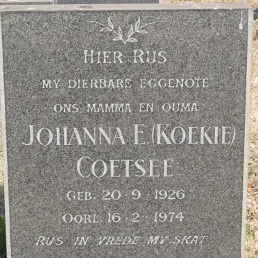 COETSEE Johanna E. 1926-1974