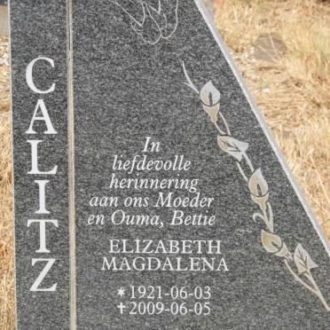CALITZ Elizabeth Magdalena 1921-2009