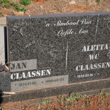 CLAASSEN Jan 1929-1999 & Aletta W.C. 1939-