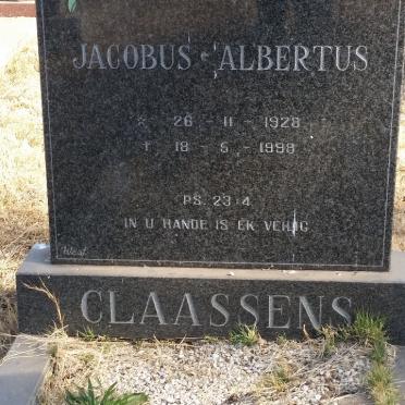 CLAASSENS Jacobus Albertus 1928-1998