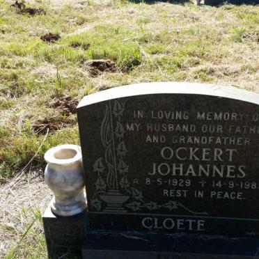 CLOETE Ockert Johannes 1929-1983