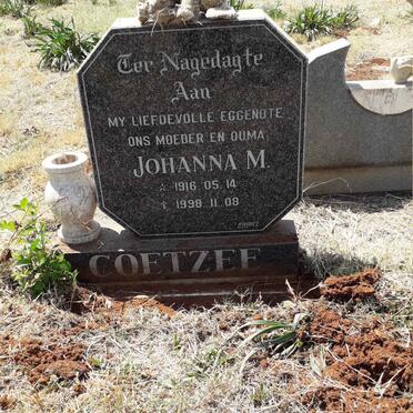 COETZEE Johanna M. 1916-1998