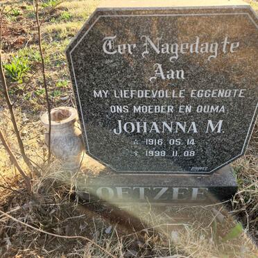 COETZEE Johanna M. 1916-1998