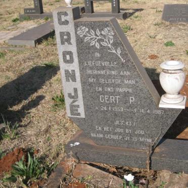 CRONJE Gert P. 1953-1987
