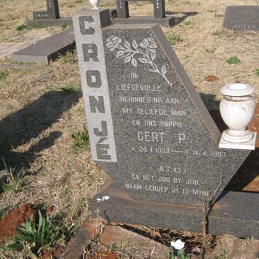 CRONJE Gert P. 1953-1987
