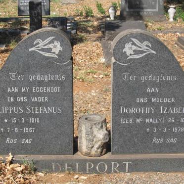 DELPORT Philippus Stefanus 1910-1967 &amp; Dorothy Izabella Mc NALLY 1913-1979