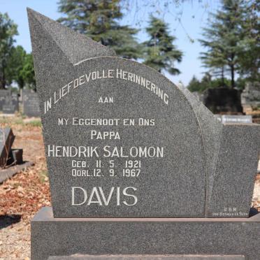 DAVIS Hendrik Salomon 1921-1967