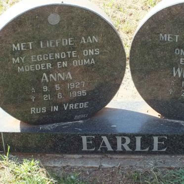EARLE Willem 1918-2004 &amp; Anna 1927-1995