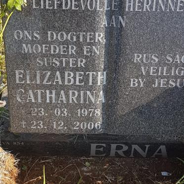ERNA Elizabeth Catharina 1978-2006