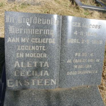 EKSTEEN Aletta Cecilia nee JACOBS 1940-1963