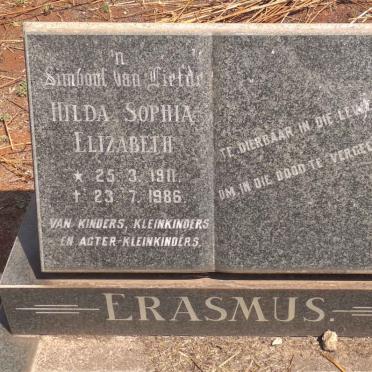 ERASMUS Hilda Sophia Elizabeth 1911-1986