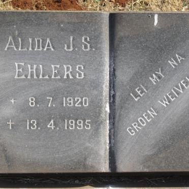EHLERS Jacobus M. 1913-1982 &amp; Alida J.S. 1920-1995