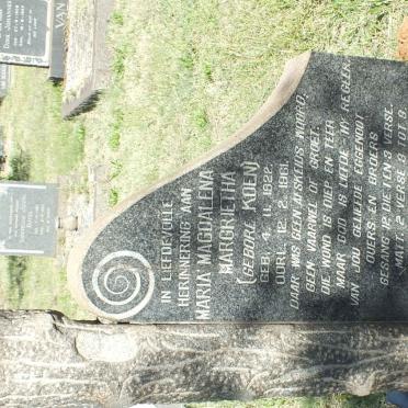FRASER Maria Magdalena Margrietha nee KOEN 1922-1961