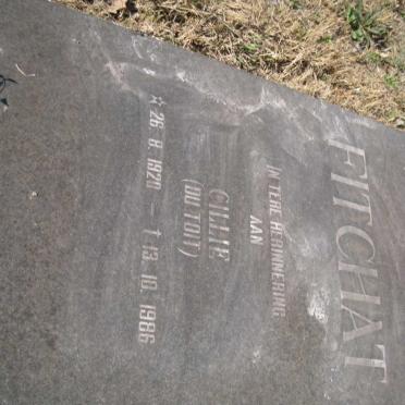 FITCHAT Cillie nee DU TOIT 1920-1986