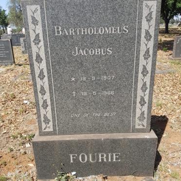 FOURIE Bartholomeus Jacobus 1907-1966