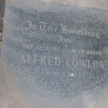 FOWLDS Alfred 1953-1975