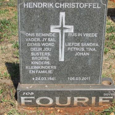 FOURIE Hendrik Christoffel 1941-2011