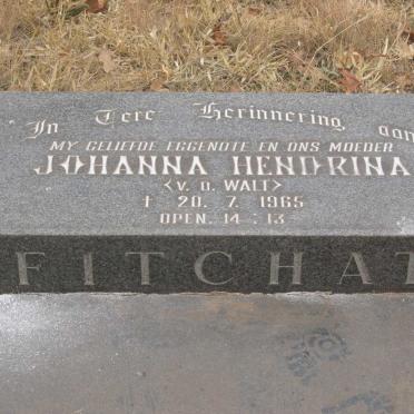 FITCHAT Johanna Hendrina nee V.D. WALT -1965