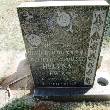 FICK Helena 1959-1991