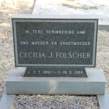 FOLSCHER Cecilia J. 1892-1980