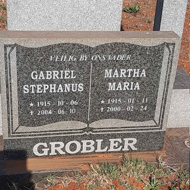 GROBLER Gabriel Stephanus 1915-2004 & Martha Maria 1915-2000