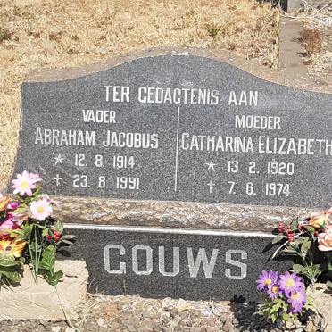 GOUWS Abraham Jacobus 1914-1991 &amp; Catharina Elizabeth 1920-1974