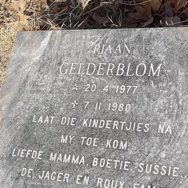 GELDERBLOM Riaan 1977-1980