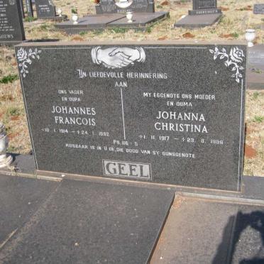 GEEL Johannes Francois 1914-1992 & Johanna Christina 1917-1986