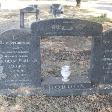 GORDON Nicolaas Philippus Jacobus 1917-1976 &amp; Sophia Jacoba Johanna 1918-2004