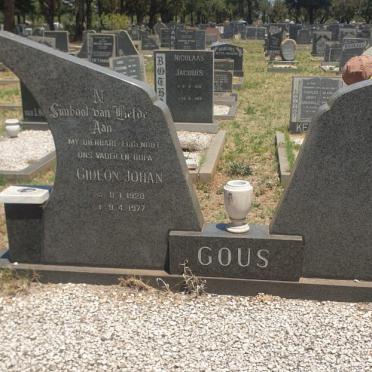 GOUS Gideon Johan 1929-1977