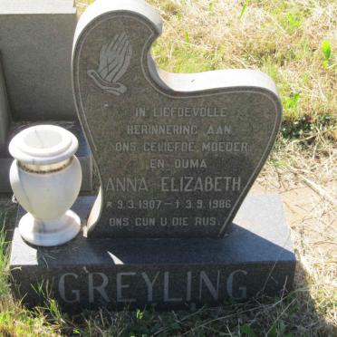 GREYLING Anna Elizabeth 1907-1986