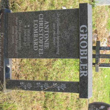 GROBLER Antonie Christoffel Lombard 1958-2009