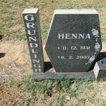 GRUNDLINGH Henna 1931-2003