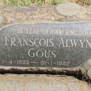 GOUS Franscois Alwyn 1933-1962