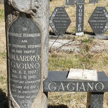 GAGIANO Smaardryk 1927-1961