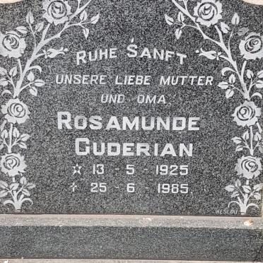 GUDERIAN Rosamunde 1925-1985