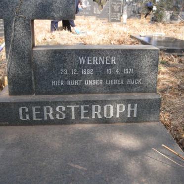 GERSTEROPH Werner 1892-1971
