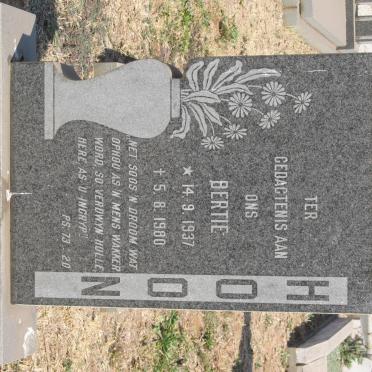 HOON Bertie 1937-1980